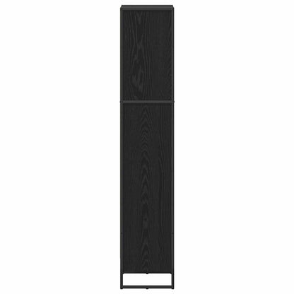 vidaXL Bücherregal Schwarz Eichen-Optik 80 x 30 x 155 cm Holzwerkstoff