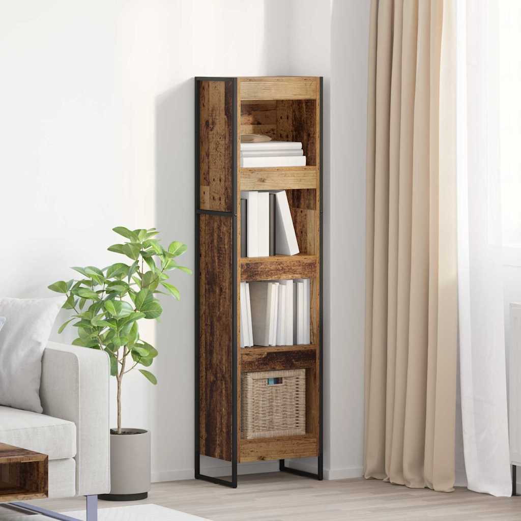 vidaXL Bibliothèque en bois de récupération 80 x 30 x 155 cm Bois d'ingénierie