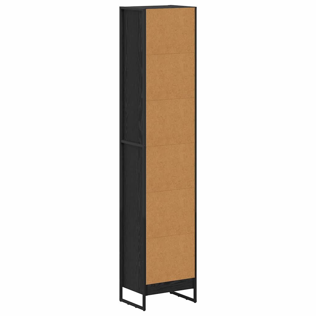 vidaXL Bücherregal Schwarz Eichen-Optik 80 x 30 x 155 cm Holzwerkstoff