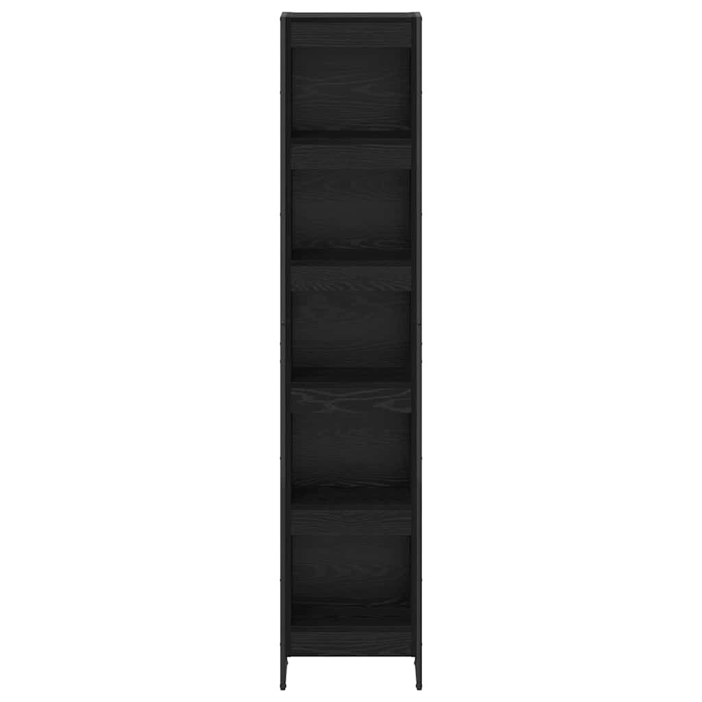 vidaXL Bücherregal Schwarz Eichen-Optik 80 x 30 x 155 cm Holzwerkstoff