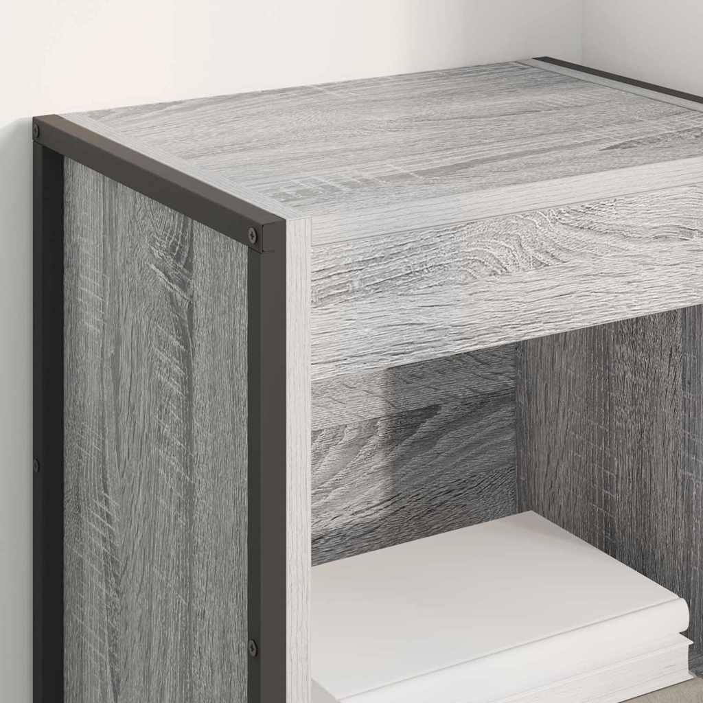 vidaXL Bücherregal Graues Sonoma 80 x 30 x 155 cm Holzwerkstoff