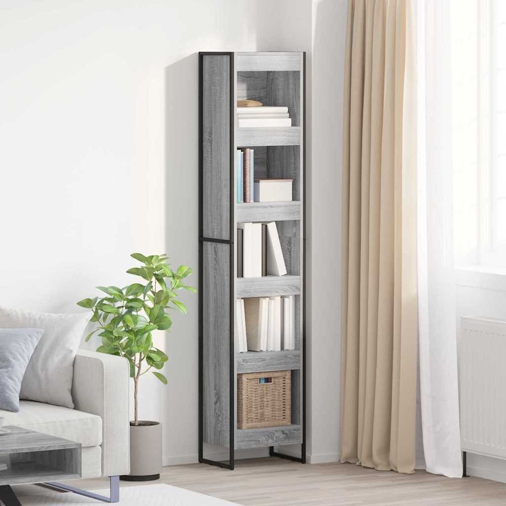 vidaXL Bücherregal Graues Sonoma 80 x 30 x 155 cm Holzwerkstoff