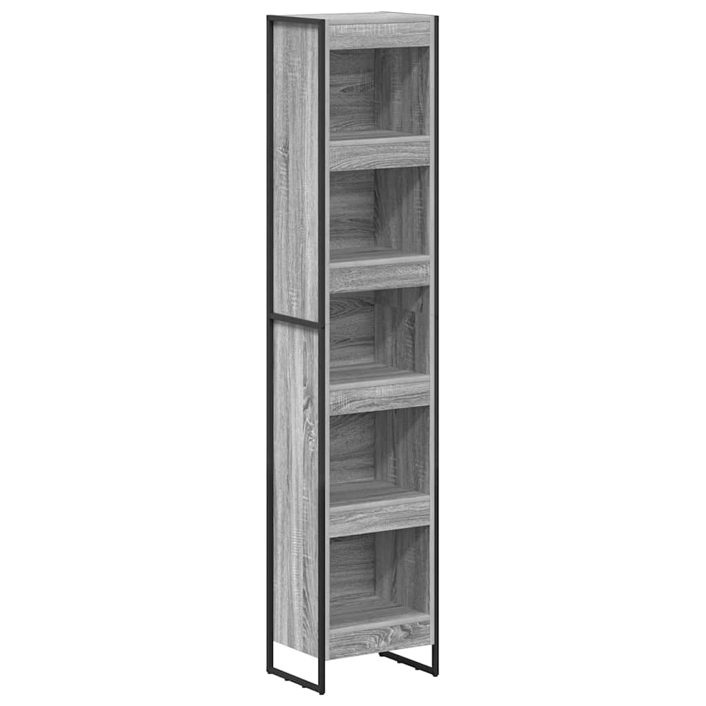 vidaXL Bücherregal Graues Sonoma 80 x 30 x 155 cm Holzwerkstoff