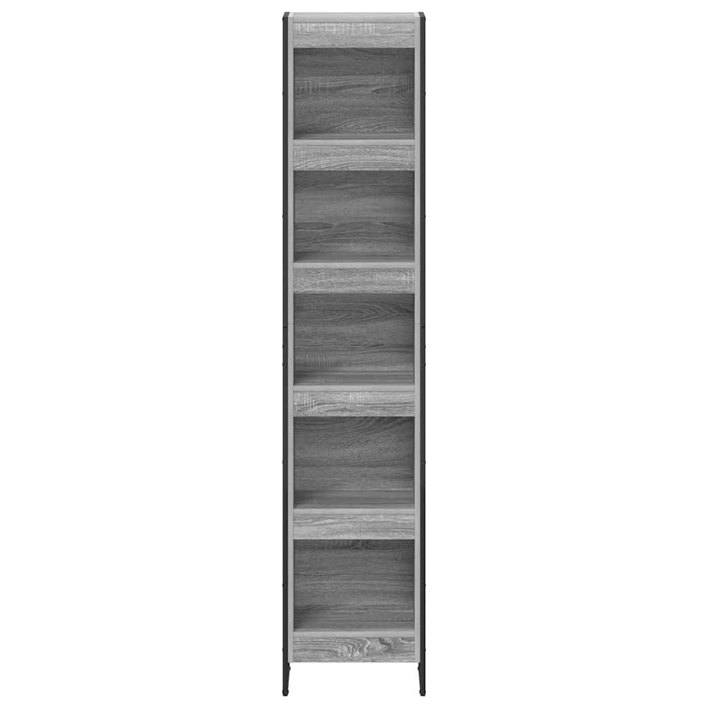 vidaXL Bücherregal Graues Sonoma 80 x 30 x 155 cm Holzwerkstoff