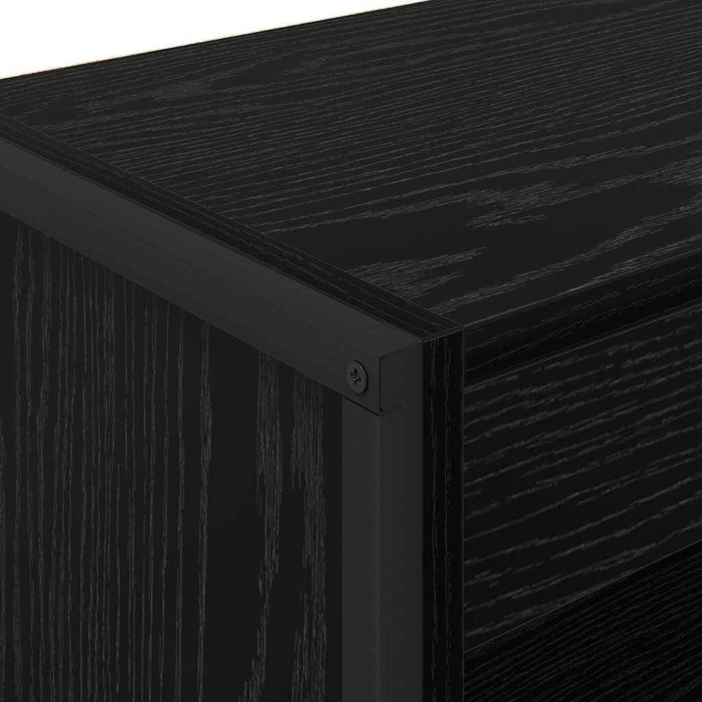 vidaXL Bücherregal Schwarz Eichen-Optik 80 x 30 x 155 cm Holzwerkstoff