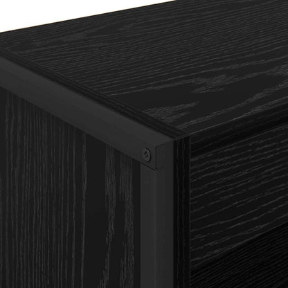 vidaXL Bücherregal Schwarz Eichen-Optik 80 x 30 x 155 cm Holzwerkstoff