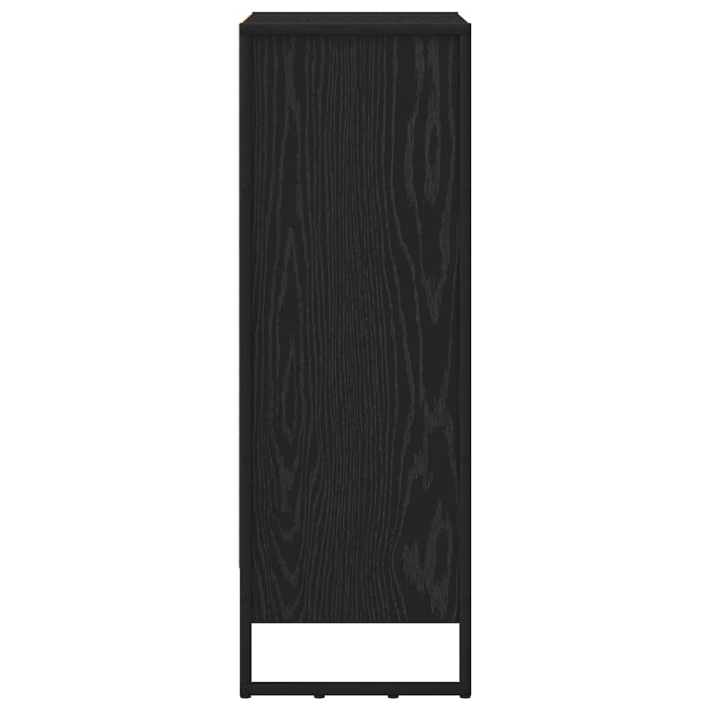 vidaXL Bücherregal Schwarz Eichen-Optik 80 x 30 x 155 cm Holzwerkstoff