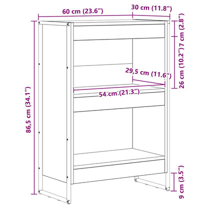 vidaXL Bücherregal Sonoma 80 x 30 x 155 cm Holzwerkstoff
