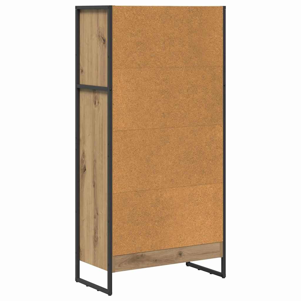 vidaXL Bücherregal Kunsthandwerk Eiche 80 x 30 x 155 cm Holzwerkstoff