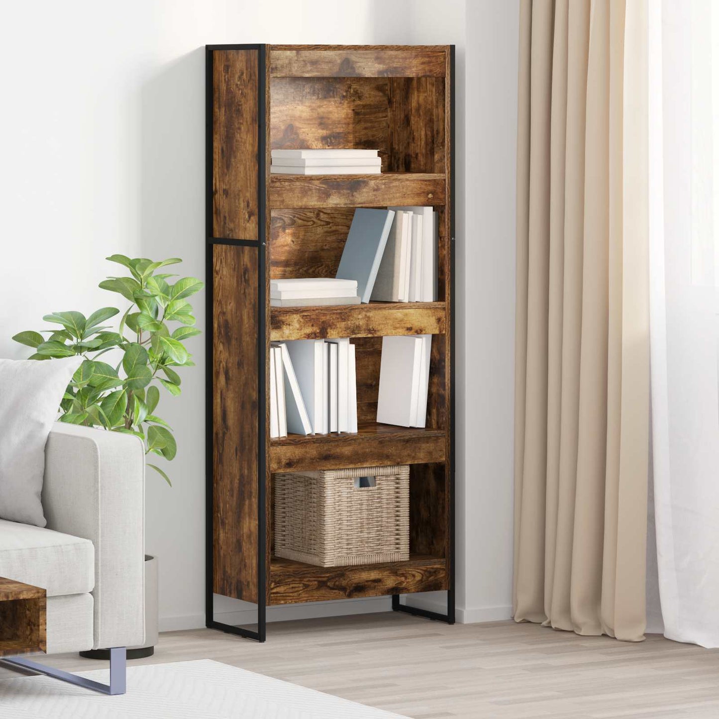 vidaXL Bücherregal Raucharbe 80 x 30 x 155 cm Holzwerkstoff