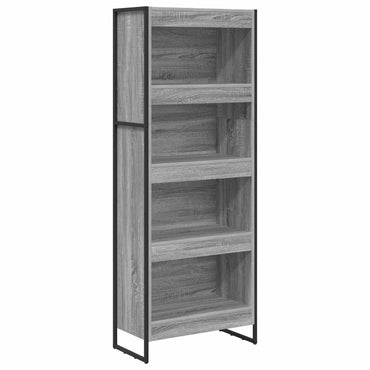vidaXL Bücherregal Graues Sonoma 80 x 30 x 155 cm Holzwerkstoff