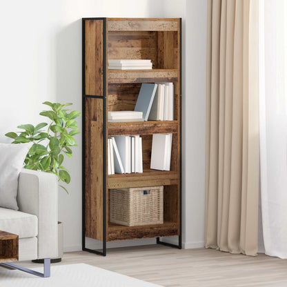 vidaXL Bibliothèque en bois de récupération 80 x 30 x 155 cm Bois d'ingénierie