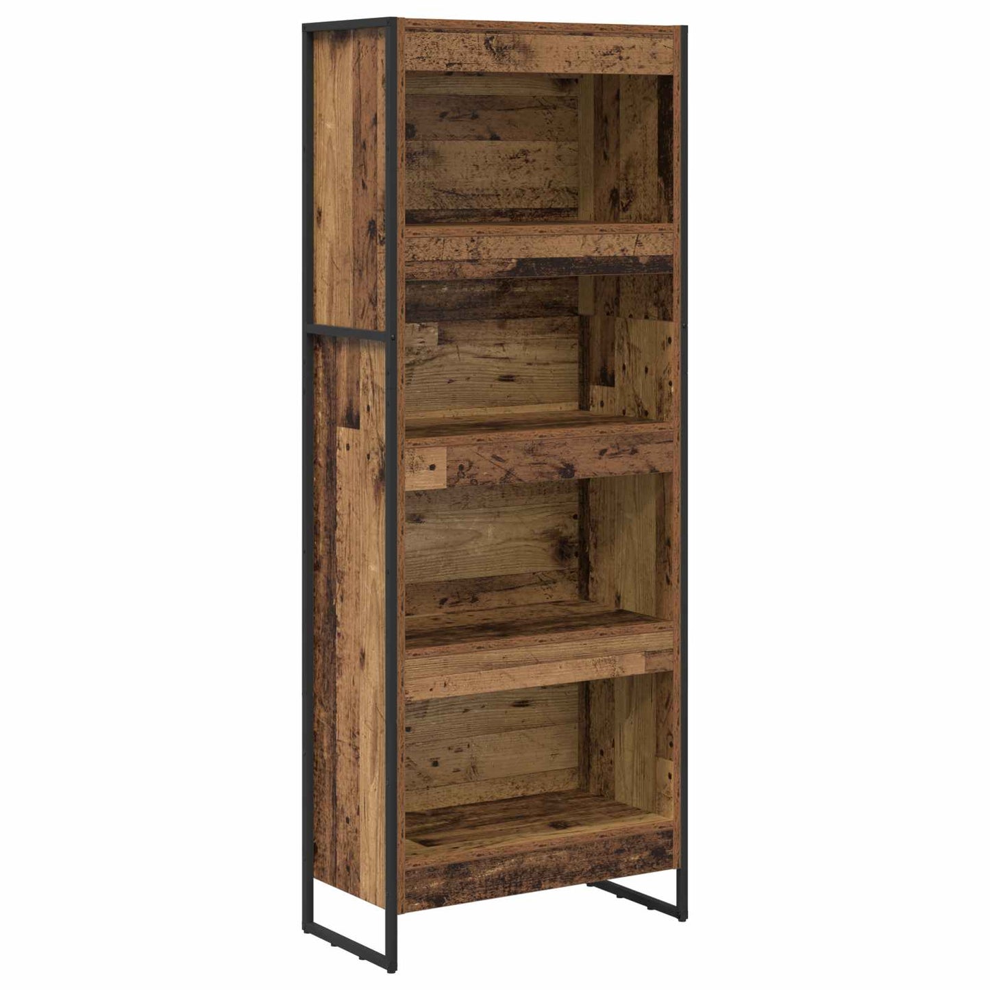 vidaXL Bibliothèque en bois de récupération 80 x 30 x 155 cm Bois d'ingénierie
