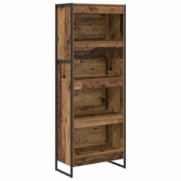 vidaXL Bibliothèque en bois de récupération 80 x 30 x 155 cm Bois d'ingénierie
