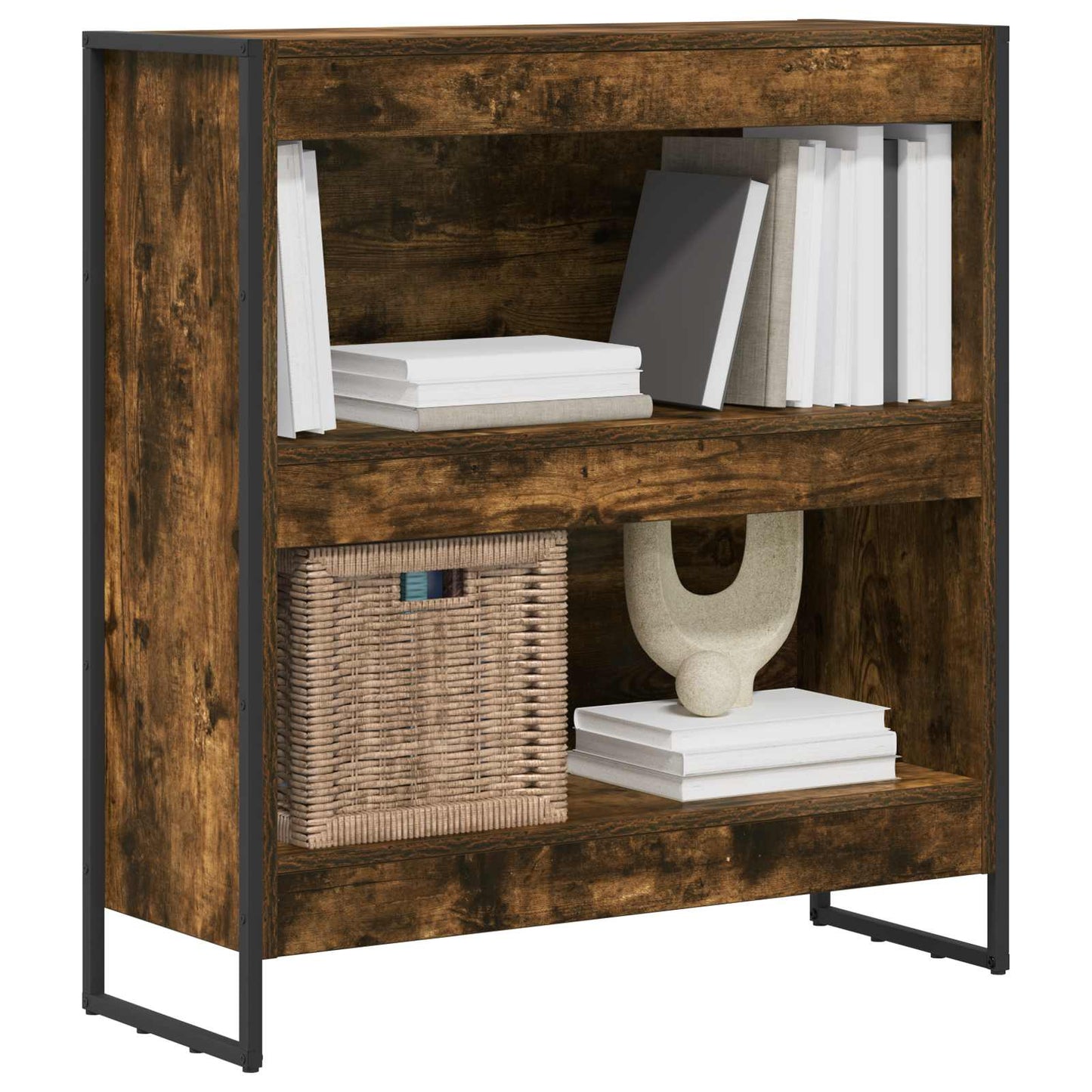 vidaXL Bücherregal Raucharbe 80 x 30 x 155 cm Holzwerkstoff