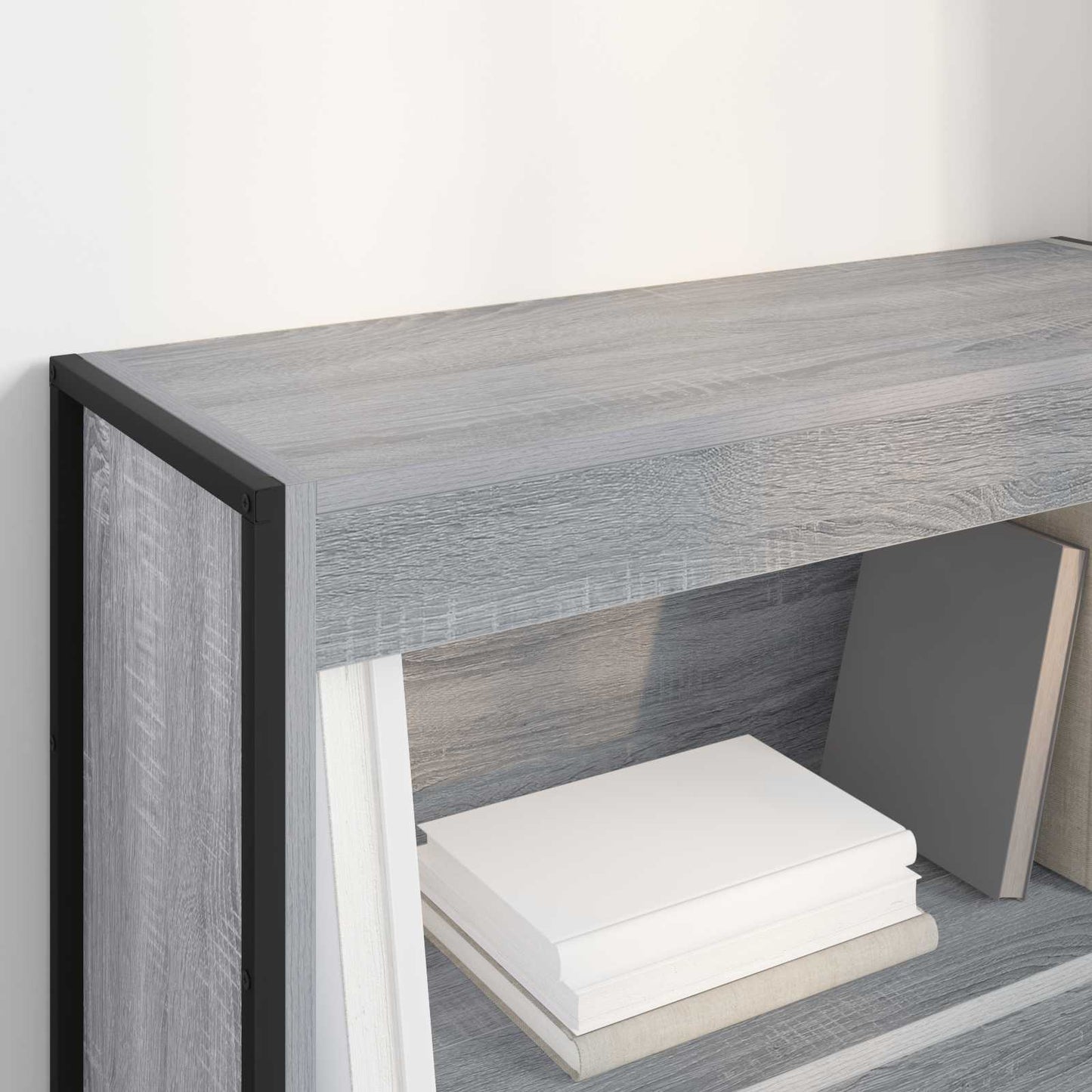 vidaXL Bücherregal Graues Sonoma 80 x 30 x 155 cm Holzwerkstoff