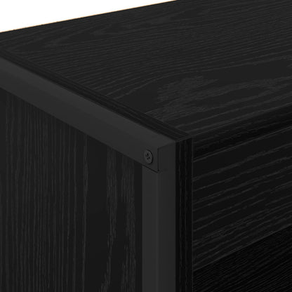 vidaXL Bücherregal Schwarz Eichen-Optik 80 x 30 x 155 cm Holzwerkstoff
