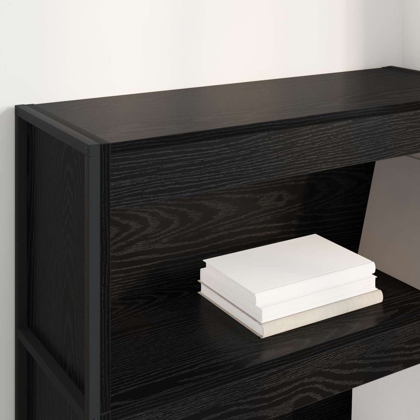 vidaXL Bücherregal Schwarz Eichen-Optik 80 x 30 x 155 cm Holzwerkstoff