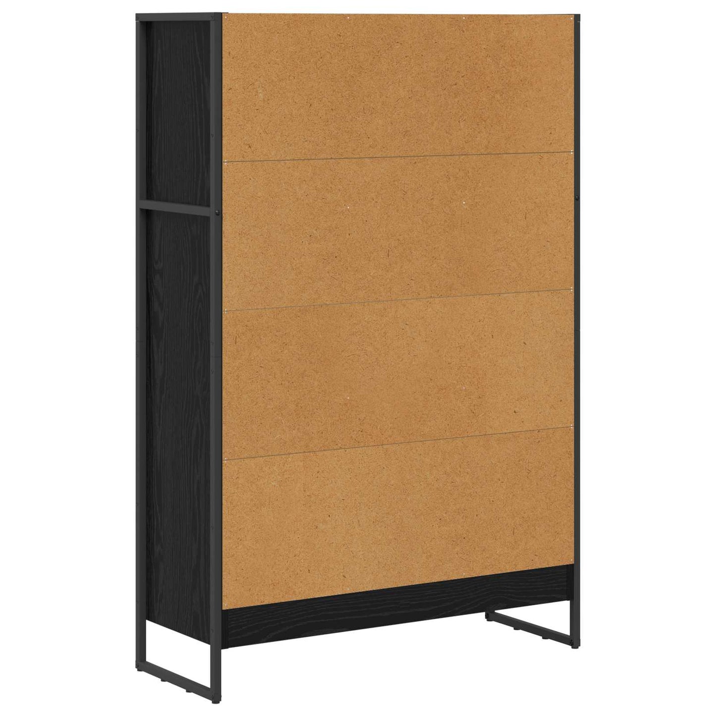vidaXL Bücherregal Schwarz Eichen-Optik 80 x 30 x 155 cm Holzwerkstoff