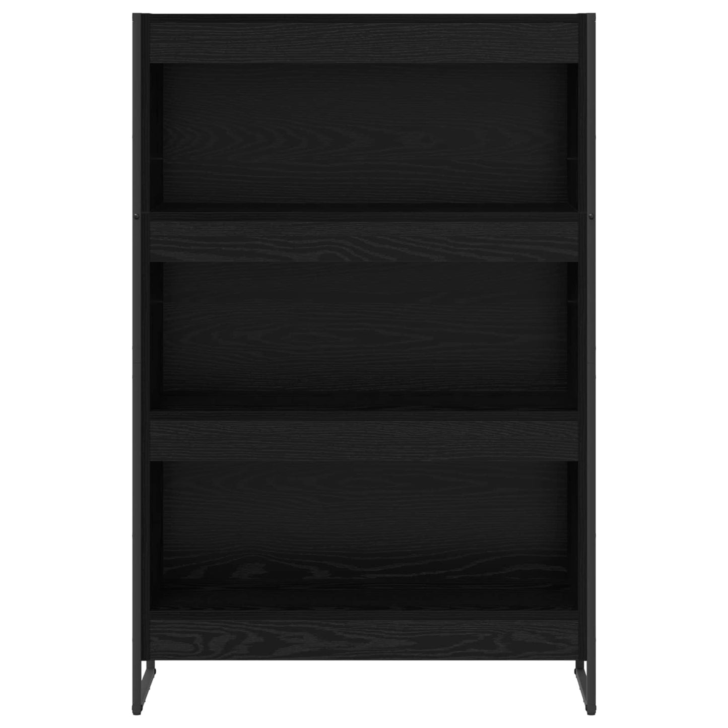 vidaXL Bücherregal Schwarz Eichen-Optik 80 x 30 x 155 cm Holzwerkstoff