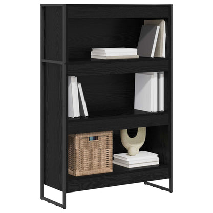 vidaXL Bücherregal Schwarz Eichen-Optik 80 x 30 x 155 cm Holzwerkstoff