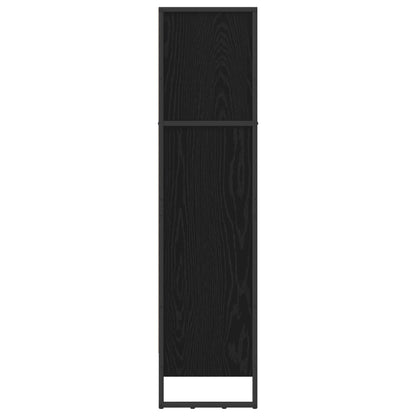vidaXL Bücherregal Schwarz Eichen-Optik 80 x 30 x 155 cm Holzwerkstoff