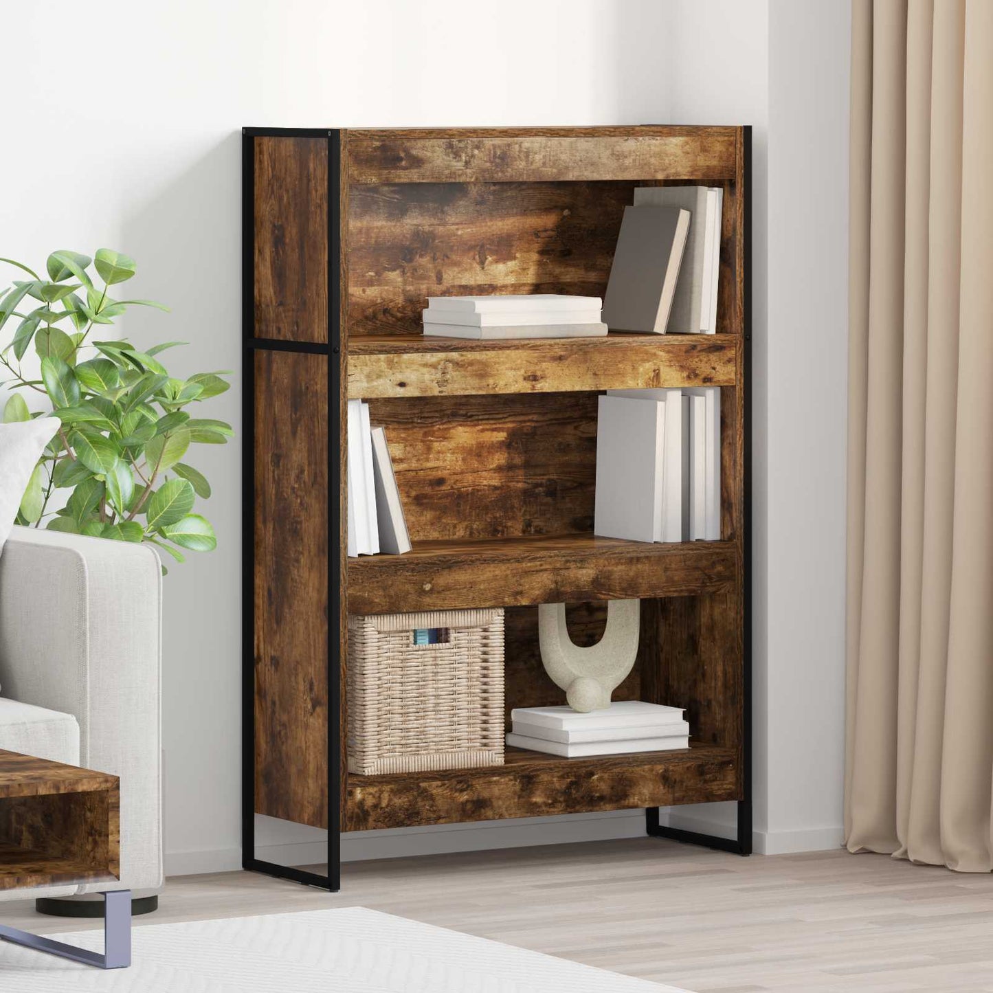 vidaXL Bücherregal Raucharbe 80 x 30 x 155 cm Holzwerkstoff