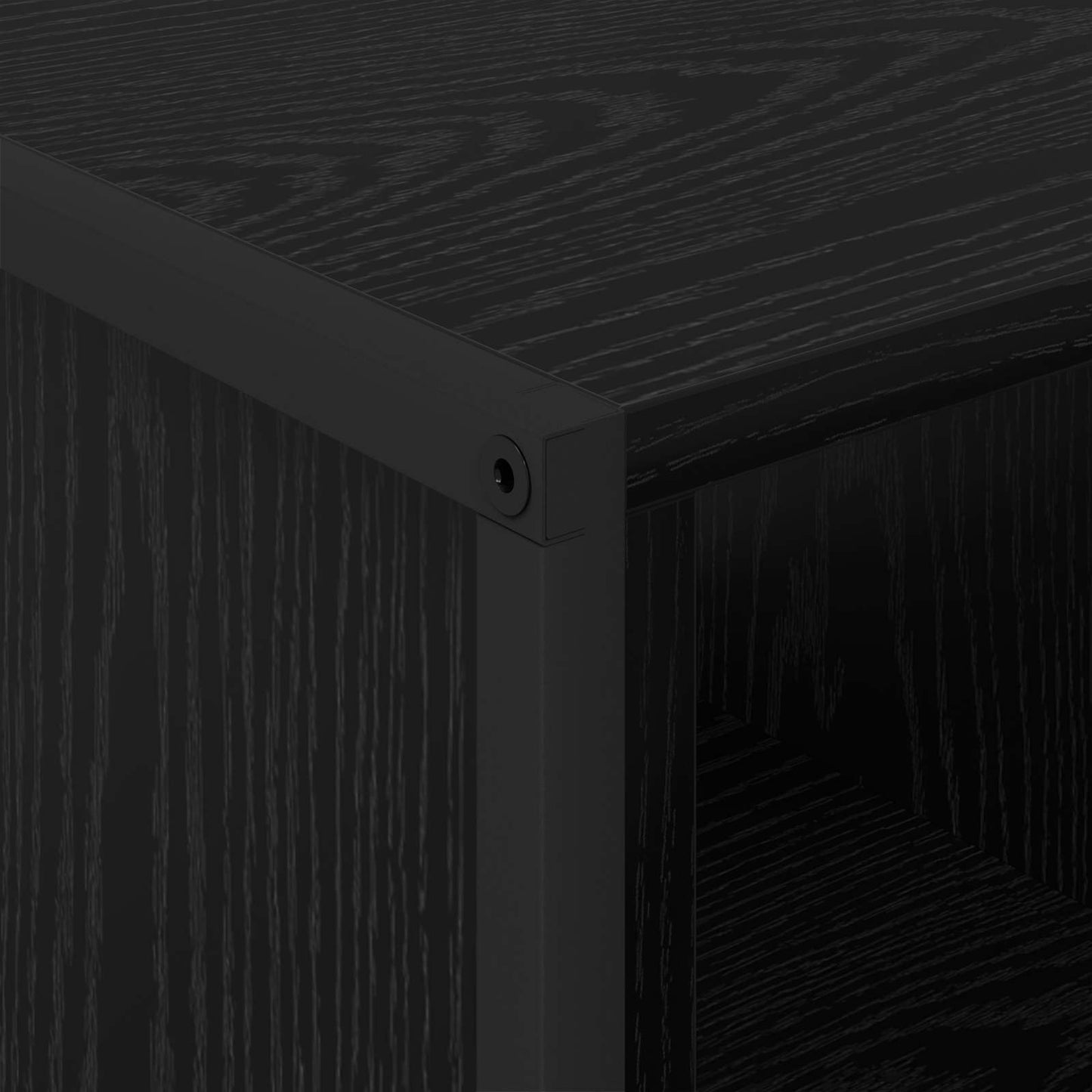 Couchtisch Schwarz Eichen-Optik 80 x 50 x 40 cm Holzwerkstoff