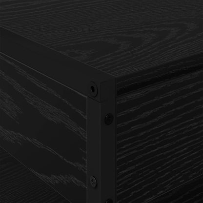 vidaXL Couchtisch Schwarz Eichen-Optik 80 x 50 x 40 cm Holzwerkstoff
