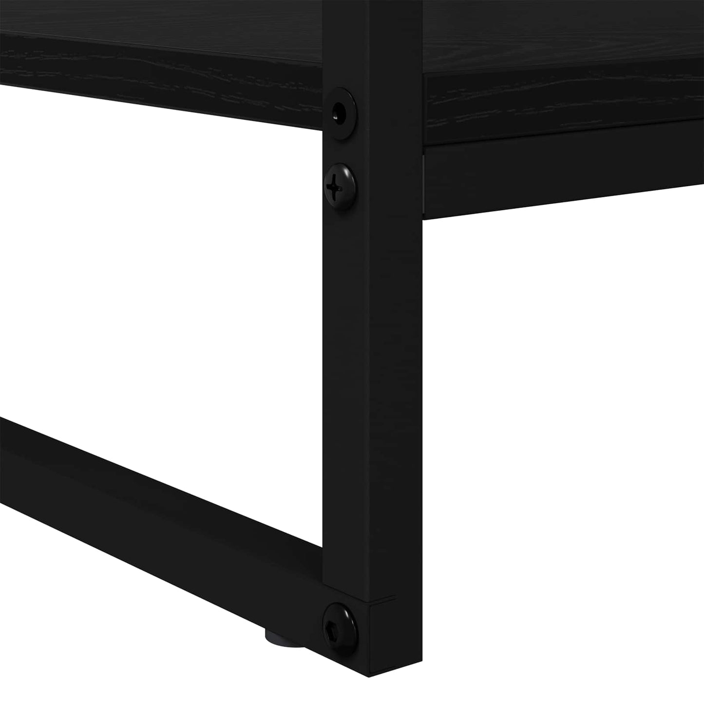 vidaXL Couchtisch Schwarz Eichen-Optik 80 x 50 x 40 cm Holzwerkstoff