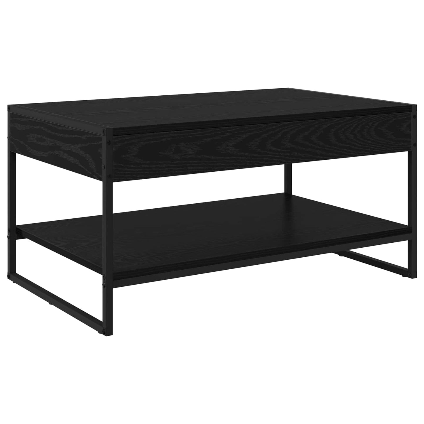 vidaXL Couchtisch Schwarz Eichen-Optik 80 x 50 x 40 cm Holzwerkstoff
