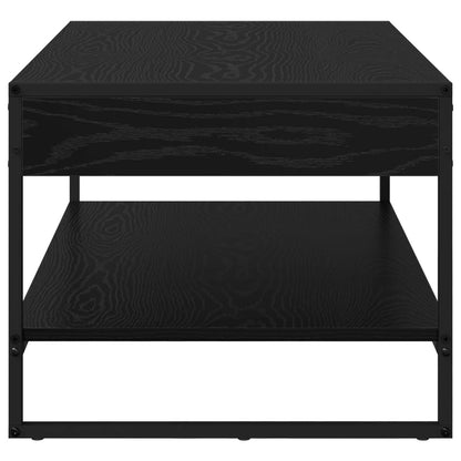 vidaXL Couchtisch Schwarz Eichen-Optik 80 x 50 x 40 cm Holzwerkstoff