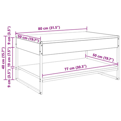 vidaXL Couchtisch Graues Sonoma 80 x 50 x 40 cm Holzwerkstoff