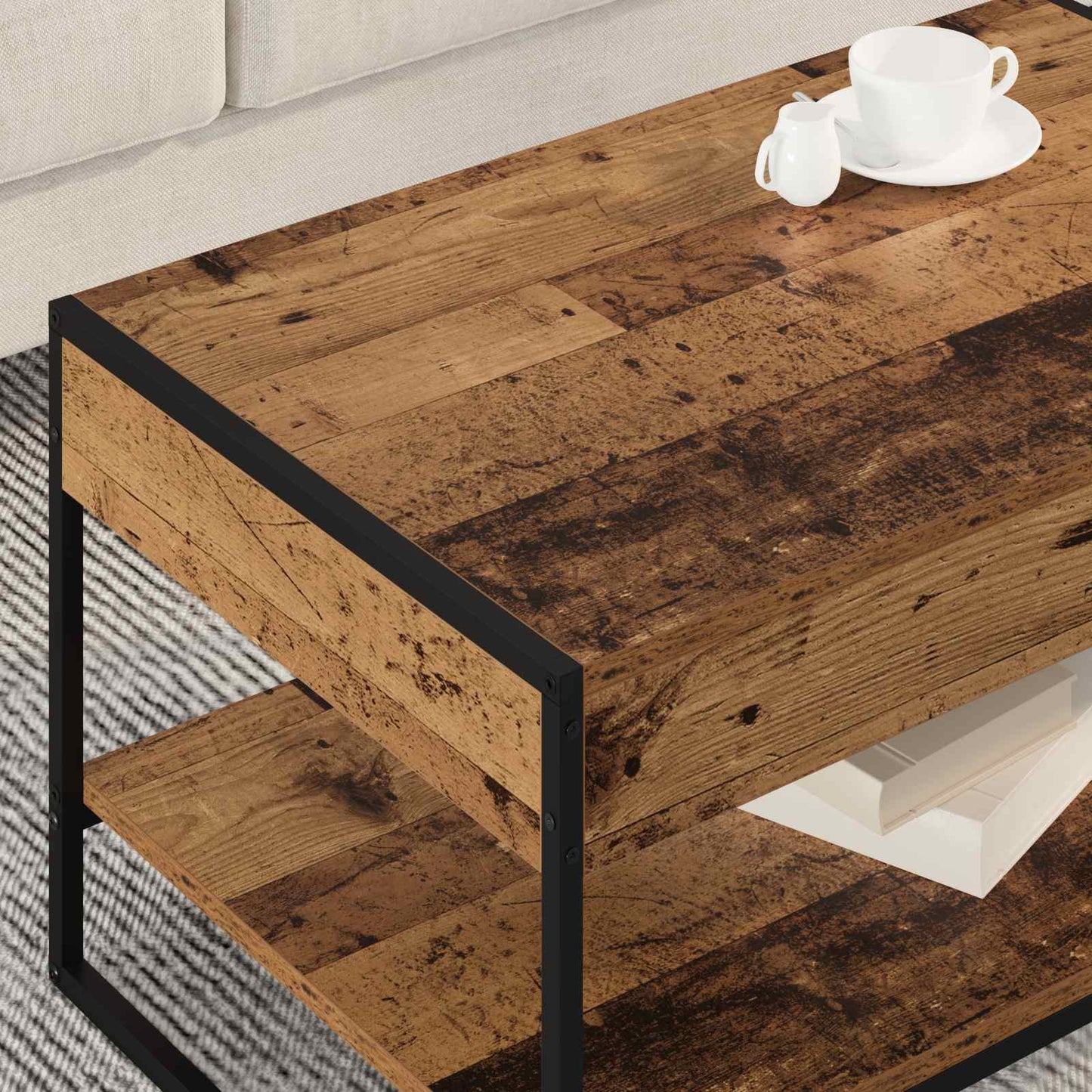Couchtisch Altholz 80 x 50 x 40 cm Holzwerkstoff