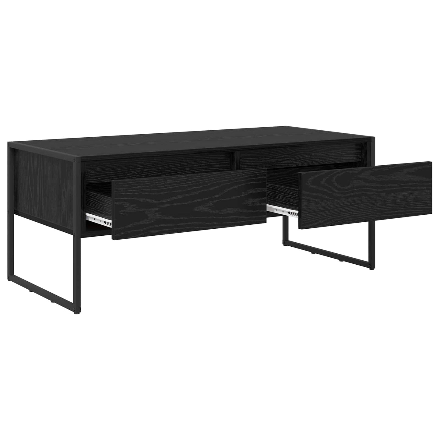 vidaXL Couchtisch Schwarz Eichen-Optik 100 x 46 x 40 cm Holzwerkstoff