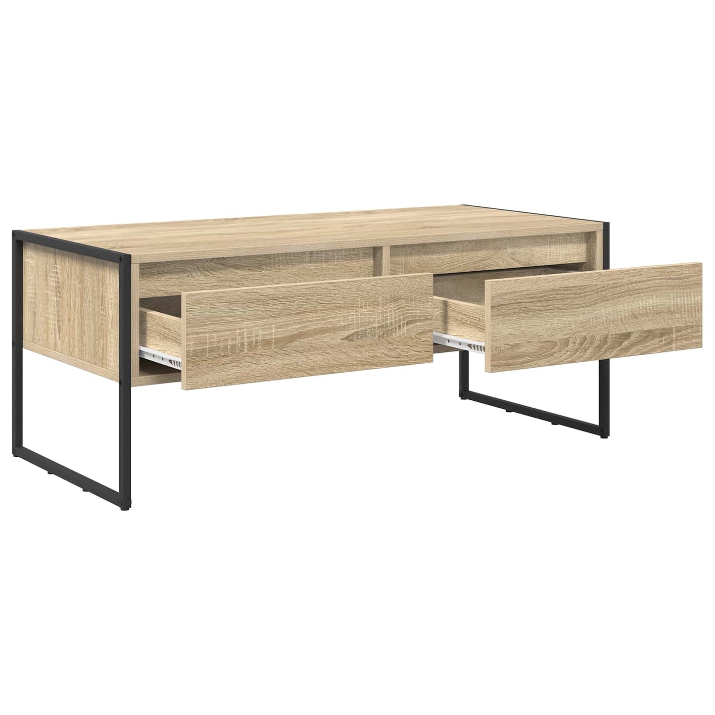 Couchtisch mit Schubladen Sonoma 100 x 46 x 40 cm Holzwerkstoff