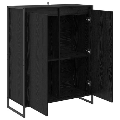 vidaXL Meuble à chaussures avec rangement Noir et chêne 79 x 36 x 100 cm