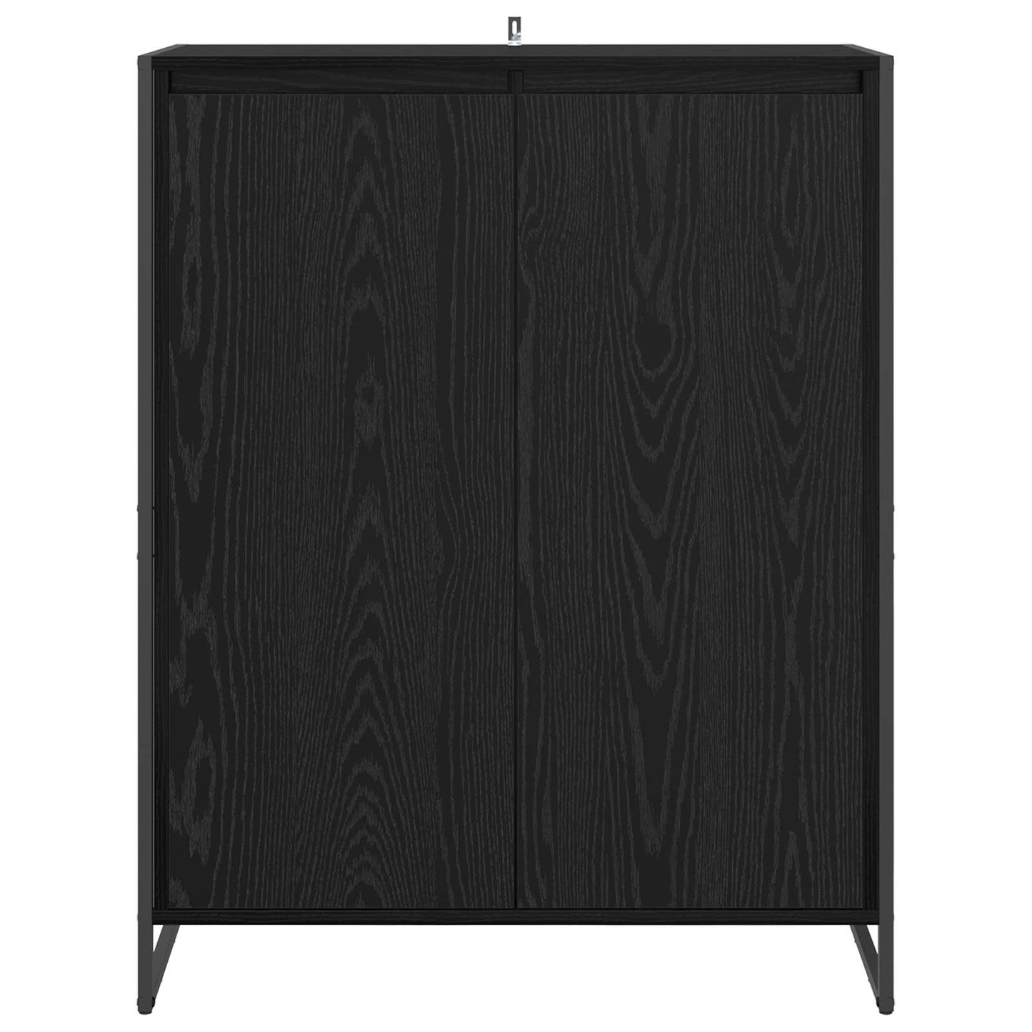 vidaXL Meuble à chaussures avec rangement Noir et chêne 79 x 36 x 100 cm