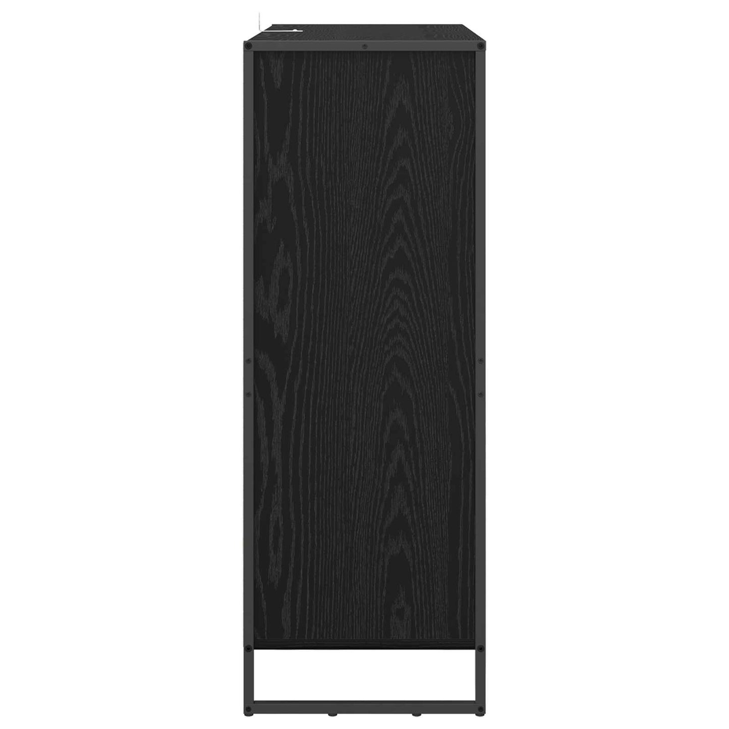 vidaXL Meuble à chaussures avec rangement Noir et chêne 79 x 36 x 100 cm
