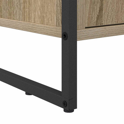 vidaXL Meuble à chaussures avec rangement chêne Sonoma 79 x 36 x 100 cm Bois d'ingénierie