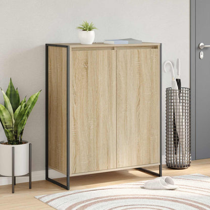 vidaXL Meuble à chaussures avec rangement chêne Sonoma 79 x 36 x 100 cm Bois d'ingénierie