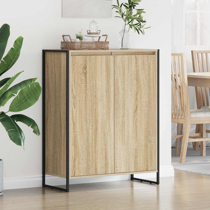 vidaXL Meuble à chaussures avec rangement chêne Sonoma 79 x 36 x 100 cm Bois d'ingénierie