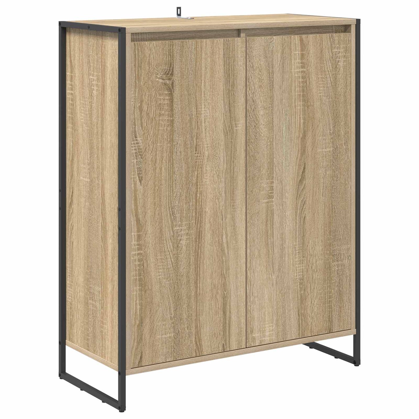 vidaXL Meuble à chaussures avec rangement chêne Sonoma 79 x 36 x 100 cm Bois d'ingénierie
