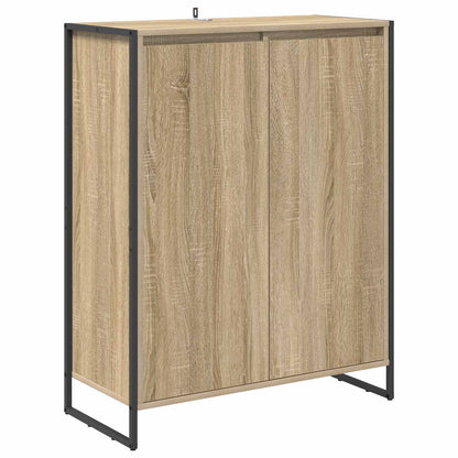 vidaXL Meuble à chaussures avec rangement chêne Sonoma 79 x 36 x 100 cm Bois d'ingénierie