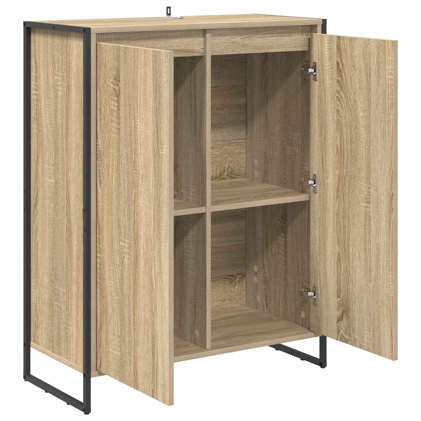 vidaXL Meuble à chaussures avec rangement chêne Sonoma 79 x 36 x 100 cm Bois d'ingénierie