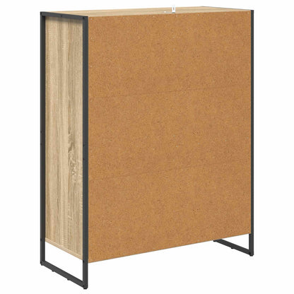 vidaXL Meuble à chaussures avec rangement chêne Sonoma 79 x 36 x 100 cm Bois d'ingénierie
