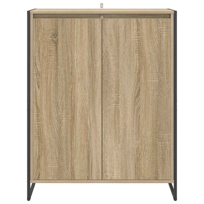 vidaXL Meuble à chaussures avec rangement chêne Sonoma 79 x 36 x 100 cm Bois d'ingénierie