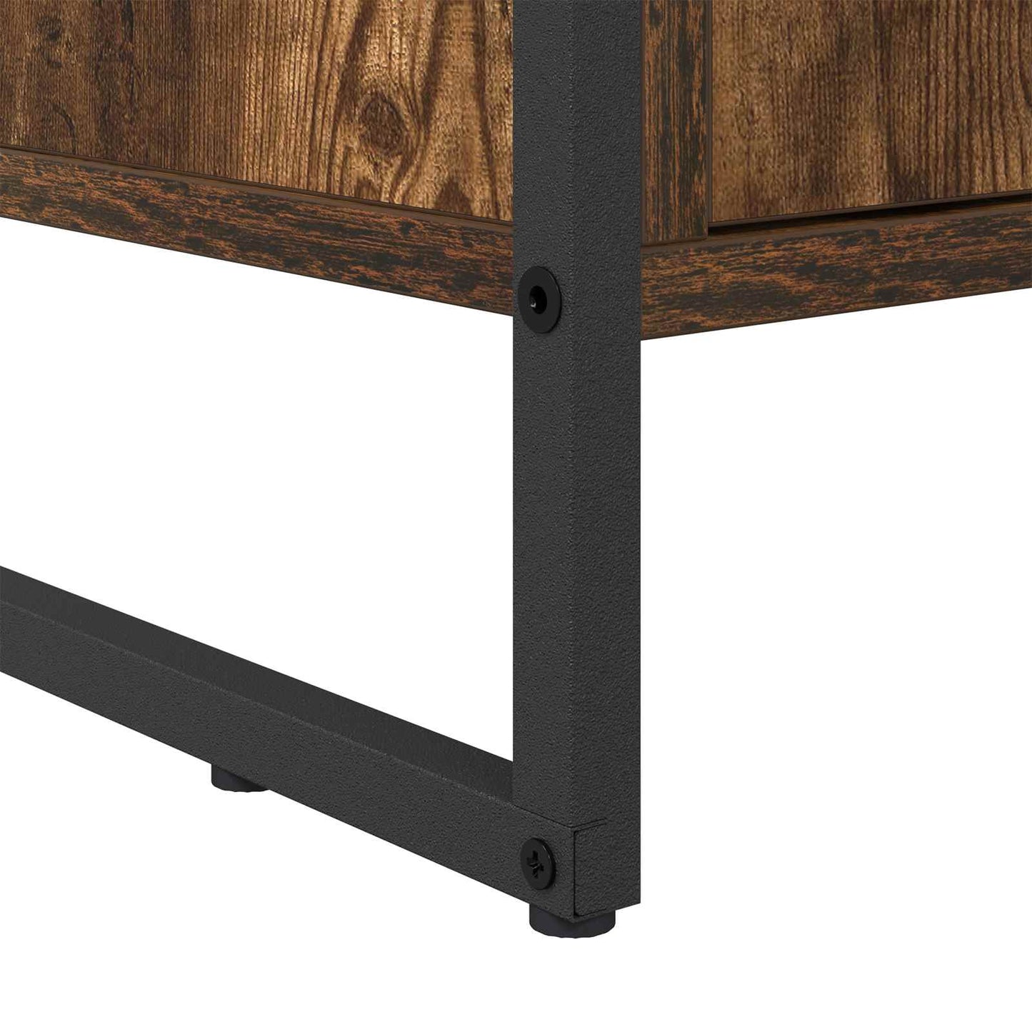 vidaXL Meuble à chaussures avec porte Chêne fumé 79 x 36 x 100 cm Bois d'ingénierie
