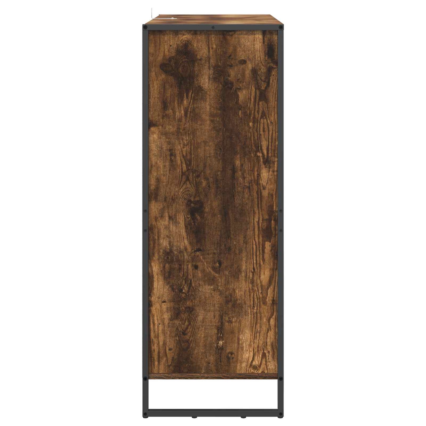vidaXL Meuble à chaussures avec porte Chêne fumé 79 x 36 x 100 cm Bois d'ingénierie