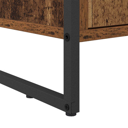 vidaXL Meuble à chaussures avec porte Bois de récupération 79 x 36 x 100 cm Bois d'ingénierie